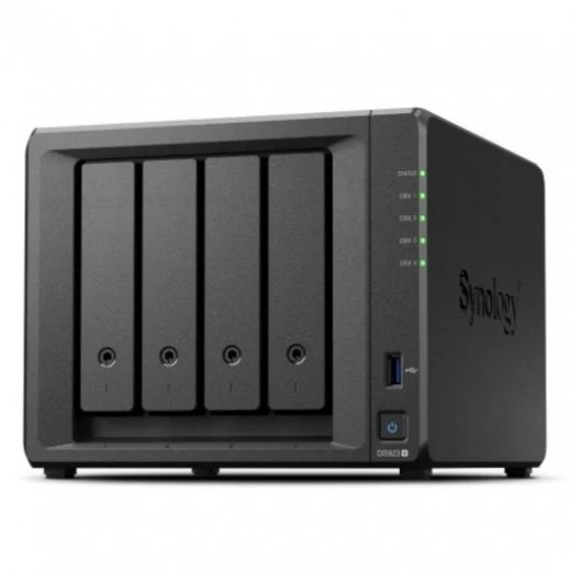 Synology DiskStation DS923+ Servidor de Almacenamiento NAS - Hasta 4 Unidades de Almacenamiento - Interfaz Soportado M.2, SATA III - Compatible con 2.5", 3.5" - 2x RJ-45, 2x USB 2.0