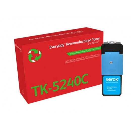 Xerox Everyday Kyocera TK5240 Cyan Cartucho de Toner Remanufacturado - Reemplaza 1T02R7CNL0/TK5240C