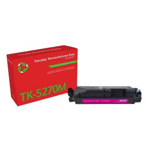 Xerox Everyday Kyocera TK5270 Magenta Cartucho de Toner Remanufacturado - Reemplaza 1T02TVBNL0/TK5270M