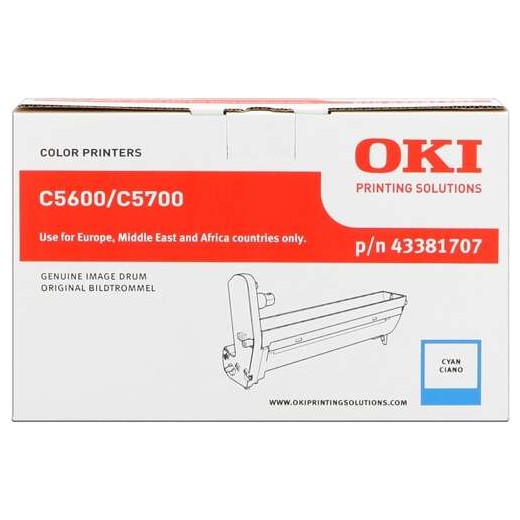 OKI C5600/C5700 Cyan Tambor de Imagen Original - 43381707 (Drum)