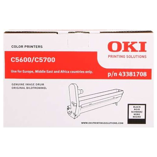 OKI C5600/C5700 Negro Tambor de Imagen Original - 43381708 (Drum)