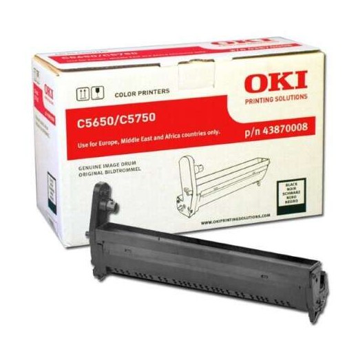 OKI C5650/C5750 Negro Tambor de Imagen Original - 43870008 (Drum)