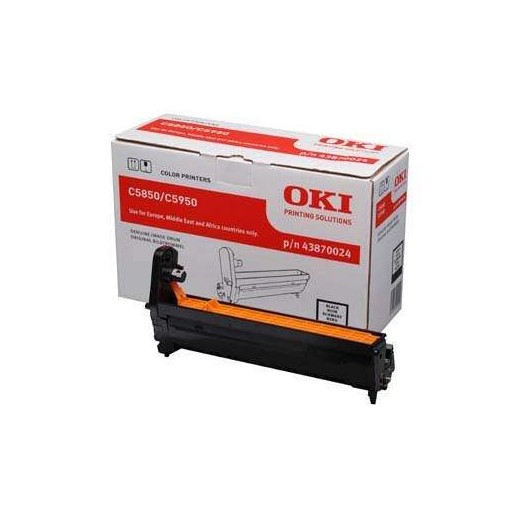 OKI C5850/C5950/MC560 Negro Tambor de Imagen Original - 43870024 (Drum)