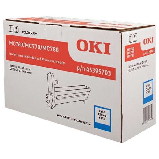 OKI MC760/MC770/MC780 Cyan Tambor de Imagen Original - 45395703