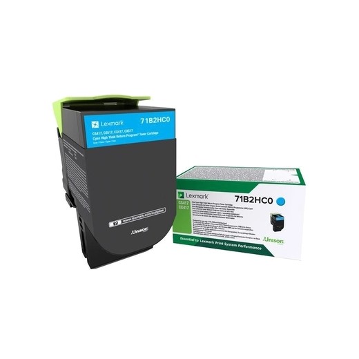 Lexmark CS417/CX417/CS517/CX517 Cyan Cartucho de Toner Original - 71B2HC0/71B0H20