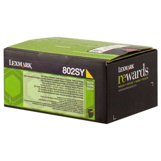 Lexmark CX310/CX410/CX510 Amarillo Cartucho de Toner Original - 80C2SY0/80C2SYE/802SY