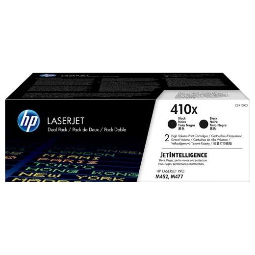 HP CF410X Negro Pack de 2 Cartuchos de Toner Originales - 410X