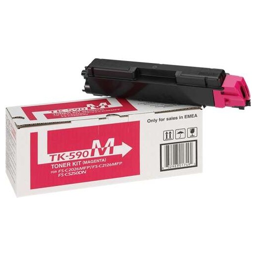Kyocera TK590 Magenta Cartucho de Toner Original - 1T02KVBNL0/TK590M