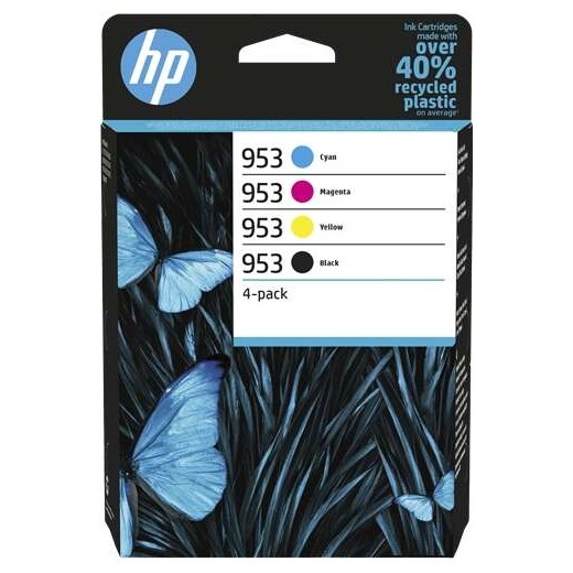 HP 953 Pack de 4 Cartuchos de Tinta Originales - 6ZC69AE
