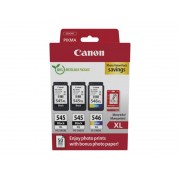 Canon PG545XL Negro + CL546XL Color Pack de 3 Cartuchos de Tinta Originales + 50 Hojas de Papel Fotografico - 8286B015