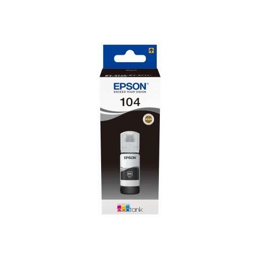 Epson 104 Negro Botella de Tinta Original - C13T00P140