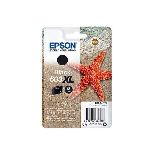 Epson 603XL Negro Cartucho de Tinta Original - C13T03A14010