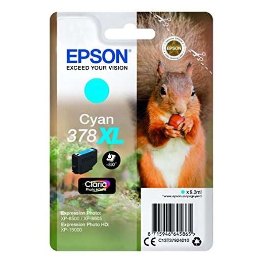 Epson 378XL Cyan Cartucho de Tinta Original - C13T37924010