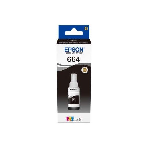 Epson T6641 Negro Botella de Tinta Original - C13T664140
