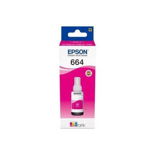 Epson T6643 Magenta Botella de Tinta Original - C13T664340