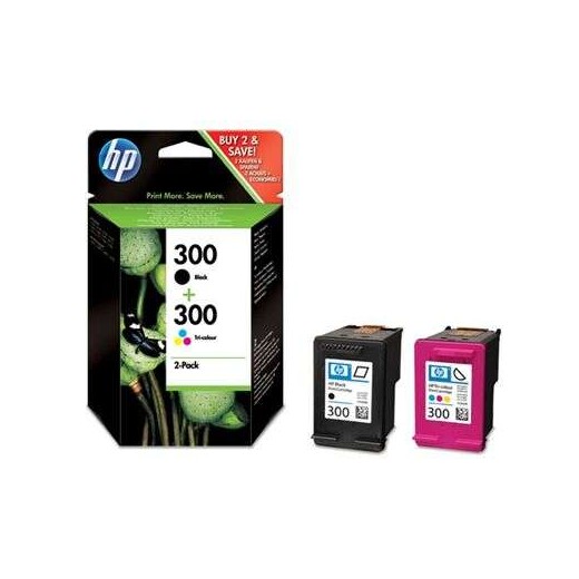 HP 300/901 Negro + Color Pack de 2 Cartuchos de Tinta Originales - CN637EE/SD519AE
