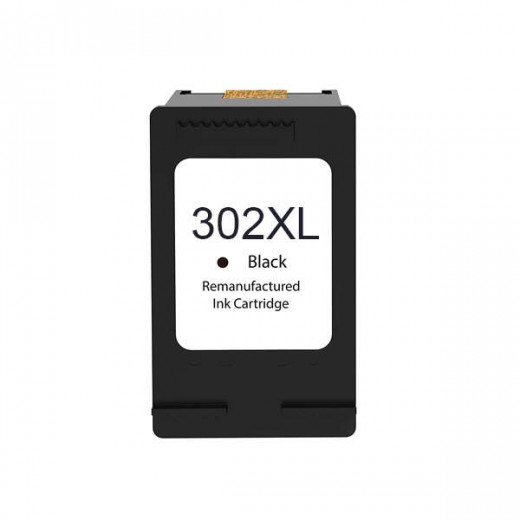 HP 302XL Negro Cartucho de Tinta Remanufacturado - Muestra Nivel de Tinta - Reemplaza F6U68AE/F6U66AE