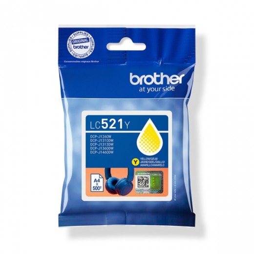 Brother LC521Y Amarillo Cartucho de Tinta Original - LC521Y