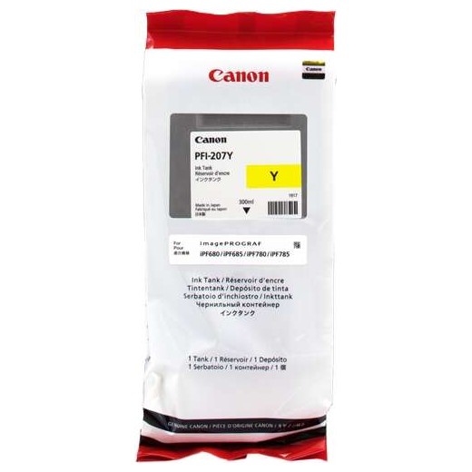 Canon PFI207 Amarillo Cartucho de Tinta Original - PFI207Y/8792B001