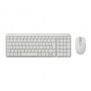 Logitech MK250 Compact Bluetooth Wireless Combo Pack Inalambrico + Raton - Uso Ambidiestro - Indicadores Led - Color Blanco