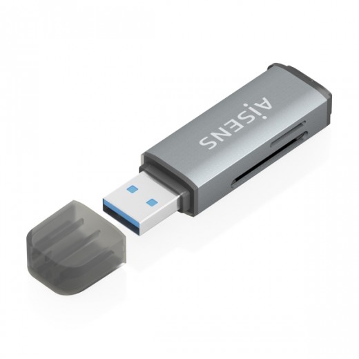 Aisens Lector de Tarjetas USB-A 3.1 Gen1 - Compatible con SD