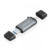 Aisens Lector de Tarjetas USB-A y USB-C 3.1 Gen1 - Compatible con SD