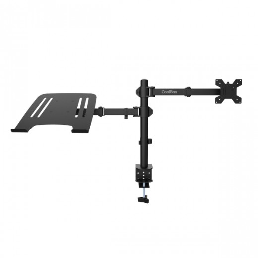 Coolbox MP01 Soporte de Mesa Giratorio e Inclinable para Portatil y Monitor/TV 8Kg de Hasta 32" - Color Negro