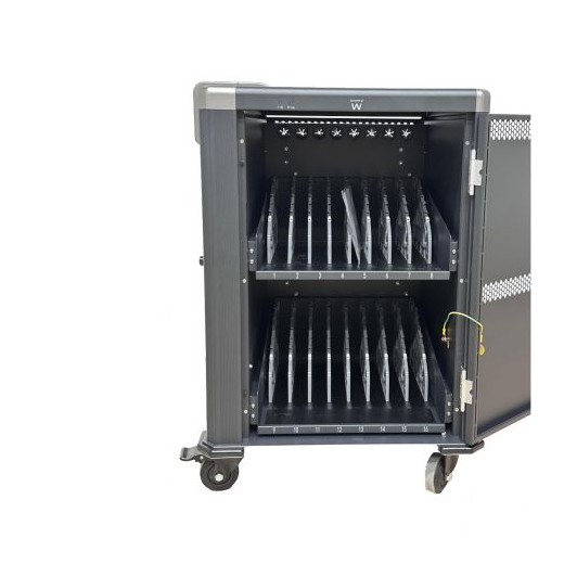 Ewent EW1703 Armario de Carga - 16 Dispositivos - Sistema de Carga Inteligente - Color Negro