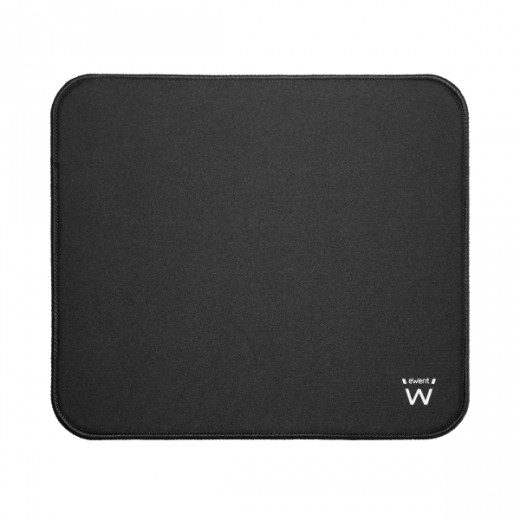 Ewent Alfombrilla para Raton - Superficie de Poliester - Base de Goma Antideslizante - 250x220x6mm - Color Negro