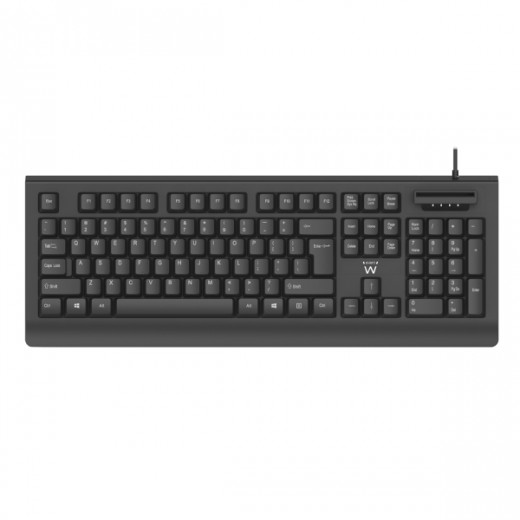 Ewent Teclado con Cable USB - Disposicion Portuguesa QWERTY PT - Cable de 1.5m - Plug and Play - Color Negro