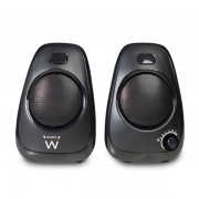 Ewent Altavoces Estereos de Sobremesa de 10W - Alimentacion USB - Jack de 3.5mm - Control de Volumen - Color Negro