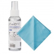 Ewent Kit Spray Limpiador Pantallas 100ml + PaÃ±o Microfibra