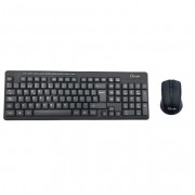 L-Link Pack Inalambrico USB Teclado + Raton 1200dpi 3 Botones - Uso Ambidiestro - Color Negro