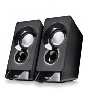NGS SB210 Altavoces 2.0 12W - Alimentacion por USB - Entrada Jack - Control de Volumen Integrado - Color Negro
