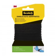 Scotch Pack de 6 Tiras Organizadoras de Cable - 12.7mm x 20.3cm - Color Negro