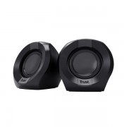Trust Altavoces 2.0 USB 8W - Entrada y Salida Jack 3.5mm - Cable de 1.30m - Color Negro
