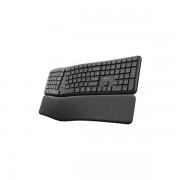 Trust Keyra Teclado Inalambrico Bluetooth - Multidispositivo - Teclas Ergonomicas y Silenciosas - Coloe Negro