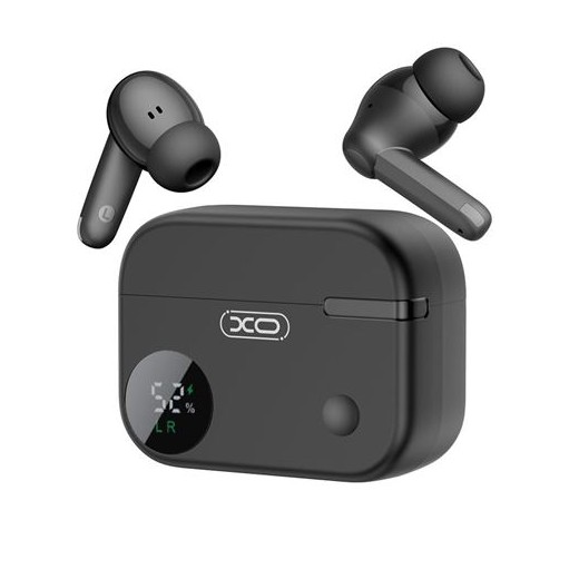 XO G34 Auriculares Bluetooth 5.4 - TWS - Cancelacion de Ruido ENC+ANC - Caja con Display LCD - Color Negro