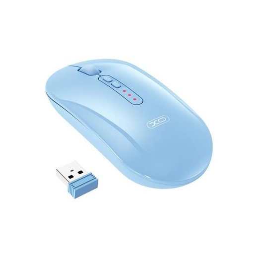 XO M13 Raton Inalambrico - Bluetooth y RF 2.4GHz - 1600DPI - Color Azul