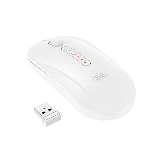 XO M13 Raton Inalambrico - Bluetooth y RF 2.4GHz - 1600DPI - Color Blanco