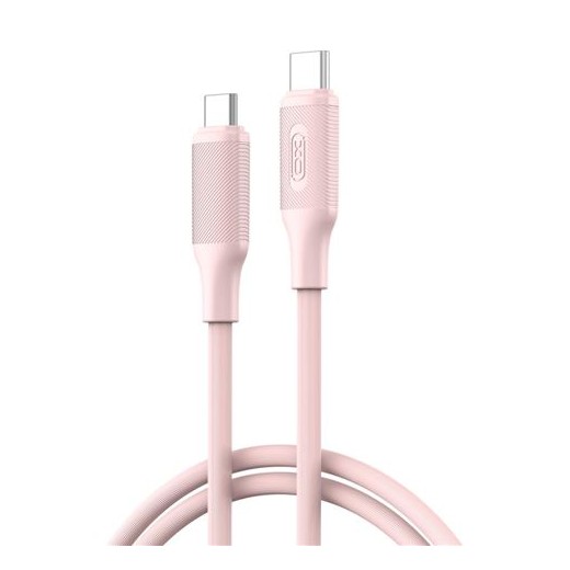 XO NBQ265B Cable USB-C Macho a USB-C Macho - 1m - 60W - Color Rosa