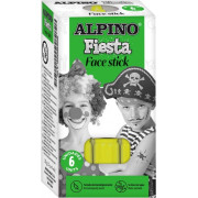 Alpino Fiesta Face Stick Pack con 6 Barritas de Pintura Facial - Sistema Retractil Giratorio - Se Lava con Agua - Testado Dermatologicamente - Color Amarillo