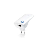 TP-Link Repetidor Amplificador Extensor de Red WiFi N300 - Hasta 300Mbps - IEEE 802.11n - 10/100 Mbps - Boton WPS - 2 Antenas Internas