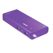 Trust 22750 bateria externa/power bank 10000mah violeta