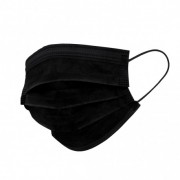 Pack 50 mascarillas higienicas desechables - bfe 95% - 3 capas - color negro