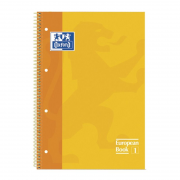Cuaderno con espiral cuadriculado oxford european book 1 100430200/ a4+/ 80 hojas/ amarillo