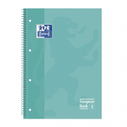 Cuaderno con espiral cuadriculado oxford european book 1 400040983/ a4+/ 80 hojas/ verde menta