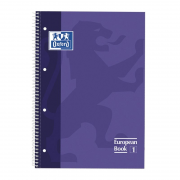 Cuaderno con espiral cuadriculado oxford european book 1 100430201/ a4+/ 80 hojas/ violeta
