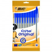 Bolígrafos de tinta de aceite bic cristal original 830863/ 10 unidades/ azules