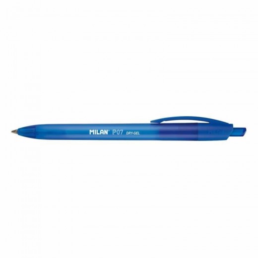 Bolígrafo de tinta de gel retráctil milan p07 dry-gel/ azul
